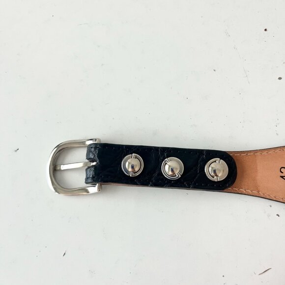 Rod Patrick Boots Mens Western Belt 1.5 in Taper 38 Genuine Black Caiman Leather - Picture 4 of 9